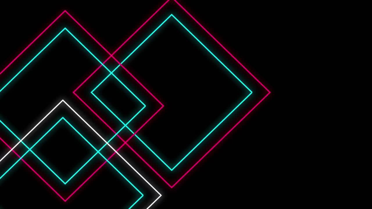 Geometric shapes on black background