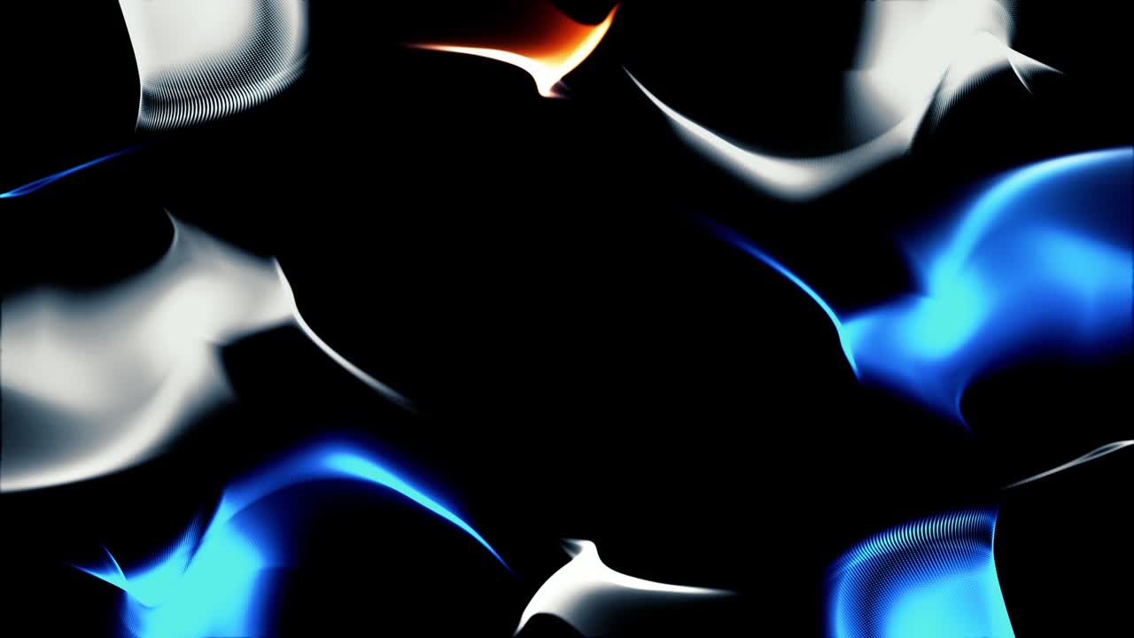 superficie dinámica ondulada, textura abstractamente colorida con ondas de neón que fluyen sobre un fondo negro, concepto de diseño de movimiento. animación. hermosa textura alineada doblada, bucle sin costuras