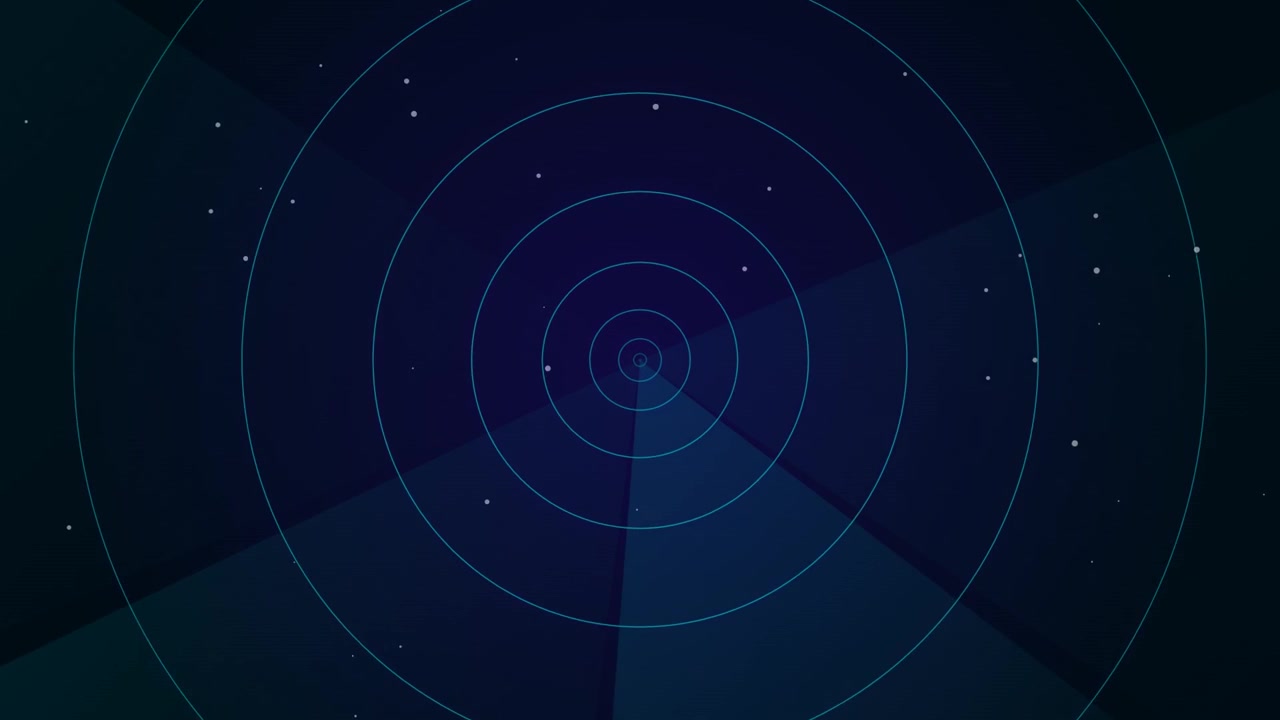 Schermo radar digitale con scansione a raggio rotante