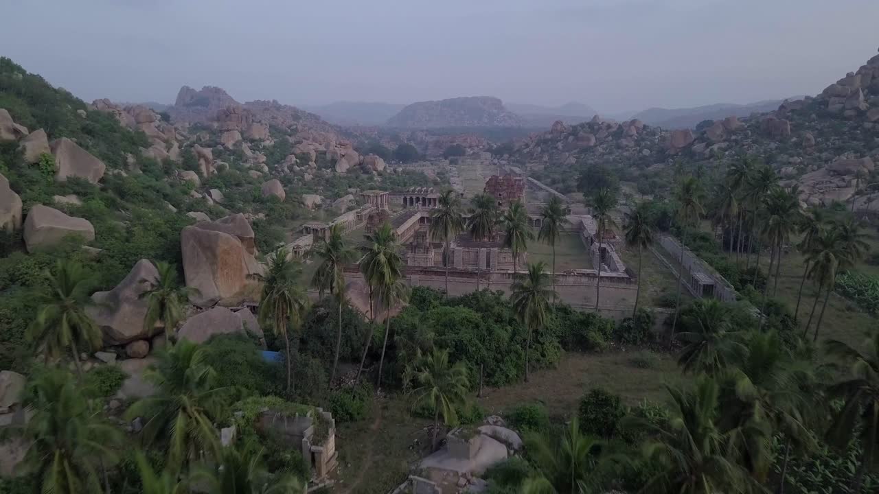 AERIAL: Hampi landscape in India
