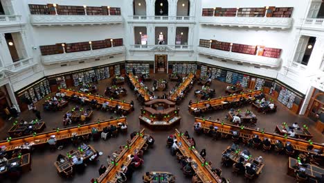 panoramic view of the library's reading room