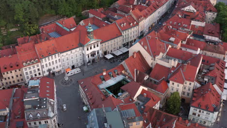 city hall with robba fountain in ljubljana, slovenia