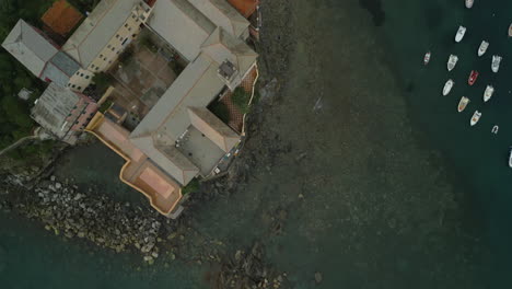 sestri levante, baja del silencio drone shot