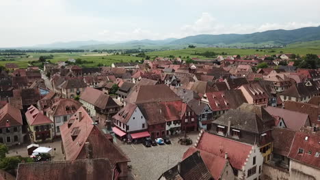 an onward footage moving across the village