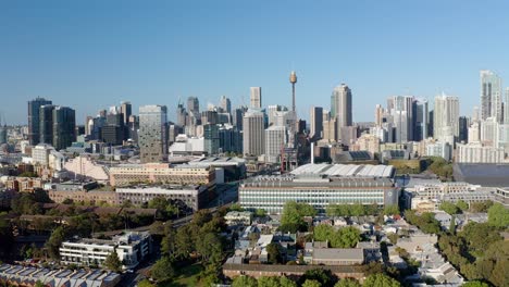 panoramic view of sydney central business district in australia