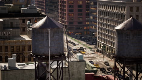 a view of a city from a tall building