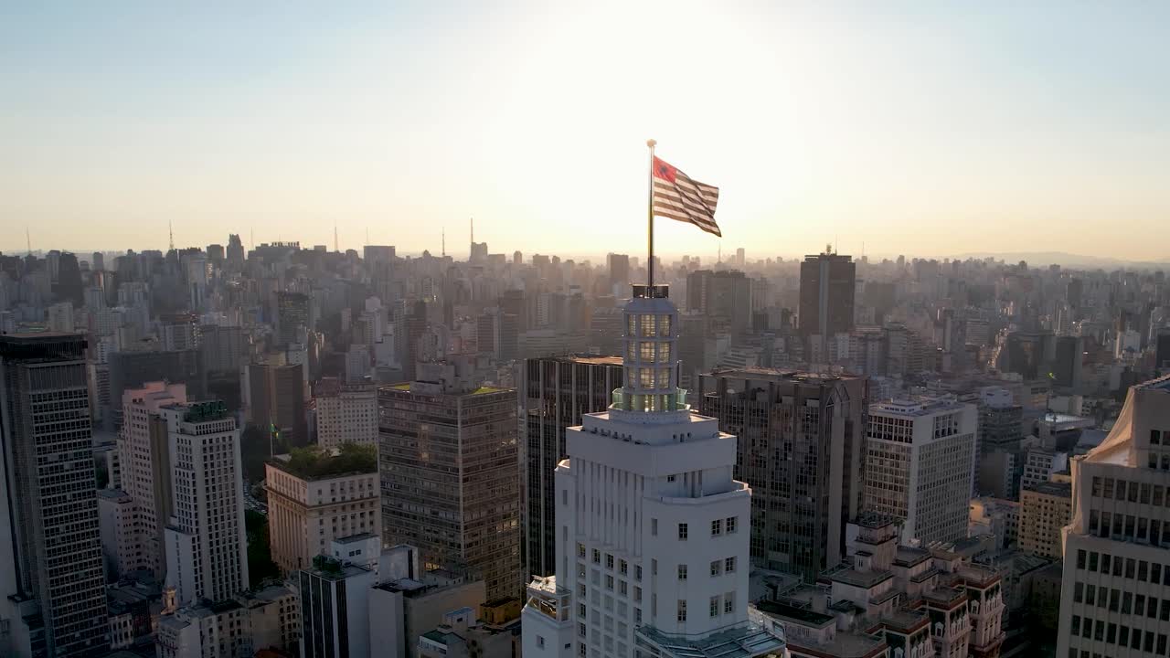 Panorama urbano e vista aerea del centro di San Paolo, Brasile