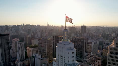 panorama cityscape aerial view of downtown sao paulo brazil