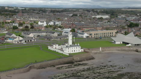 An-aerial-view-of-Arbroath-Signal-Tower-Museum-and-RNLI-Lifeboat-Statiion