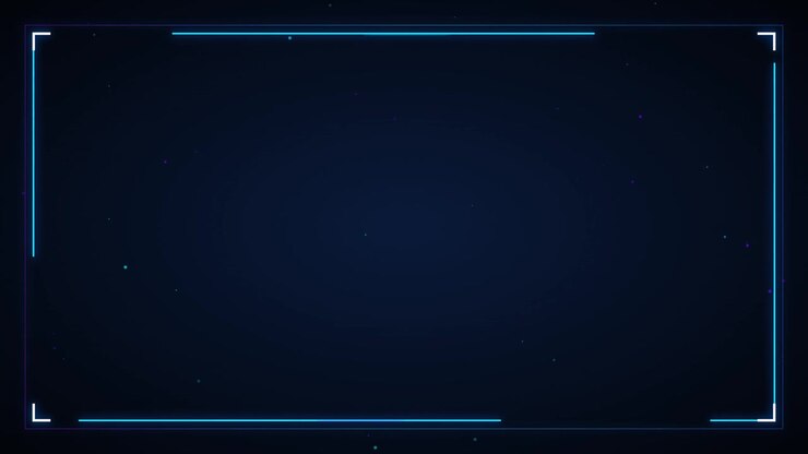 Abstract Digital Frame with Floating Particles on Dark Background