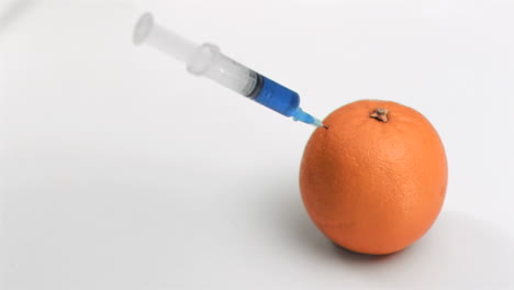orange in super slow motion being modified