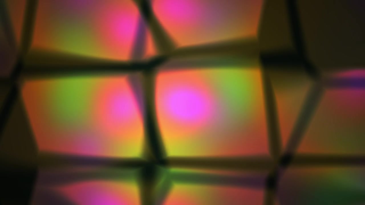 Motivo geometrico astratto dinamico con luci colorate cangianti