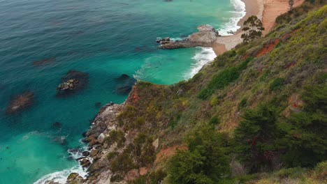 Costa-Subdesarrollada-De-Big-Sur,-California