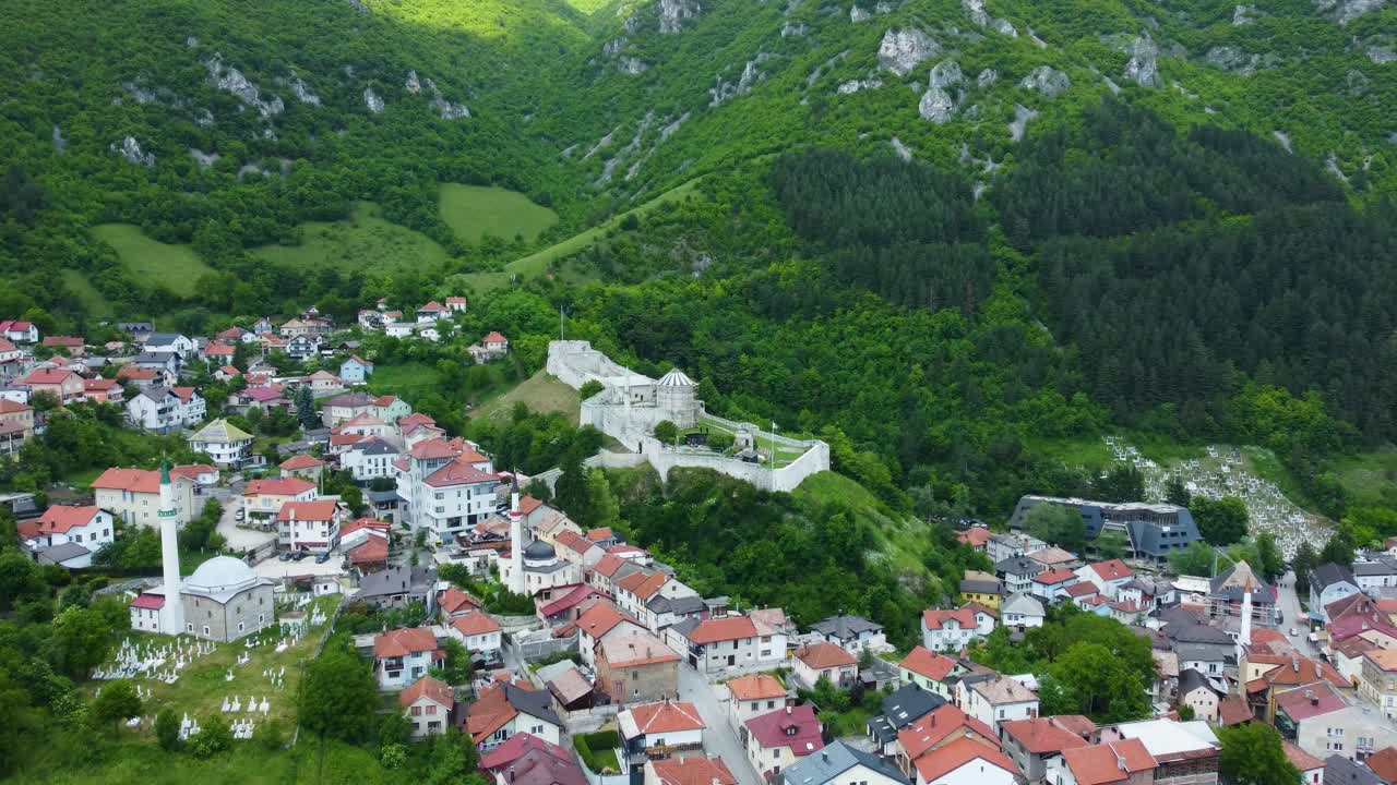 Castle on top of hill in Europe