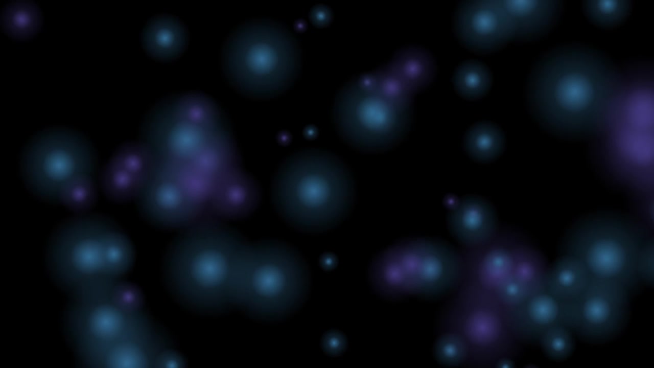 Abstract Motion Background with Floating Blue and Purple Glowing Orbs