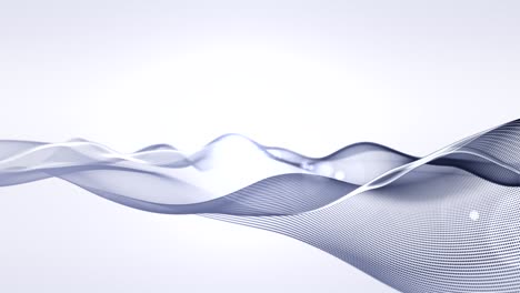 4k footage of abstract wave particle and lines over white background, digital technology and innovation concept
