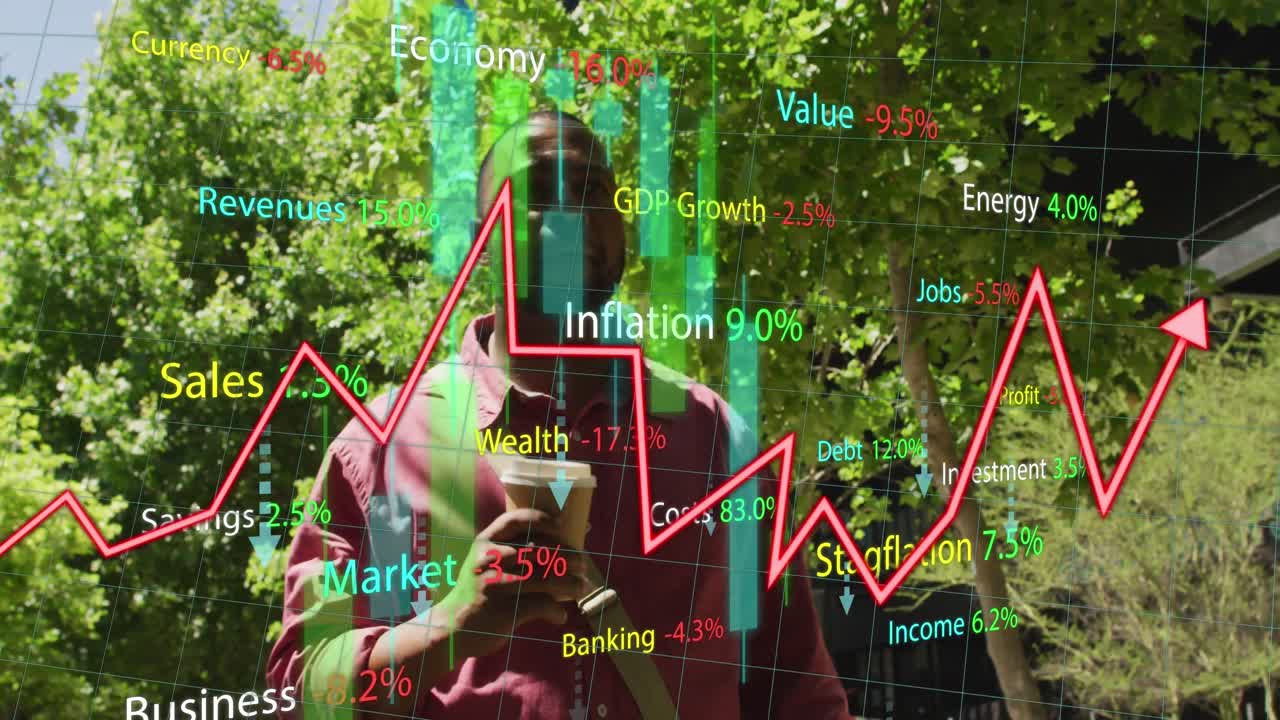 는 아프리카계 미국인 남성들에 대한 데이터 처리의 애니메이션