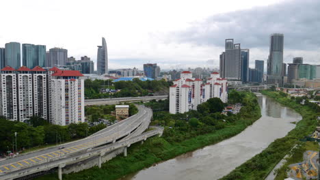 4K-Zeitraffer-Bangsar-Südansicht-In-Kuala-Lumpur,-Malaysia