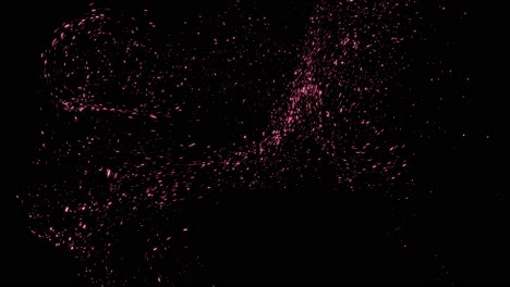 partículas brillantes de color rosa