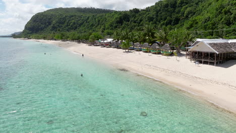 tropical paradise of lalomanu beach in upolu south coast island, samoa