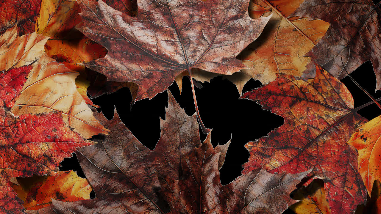 Vibrant Autumn Leaves Background Texture