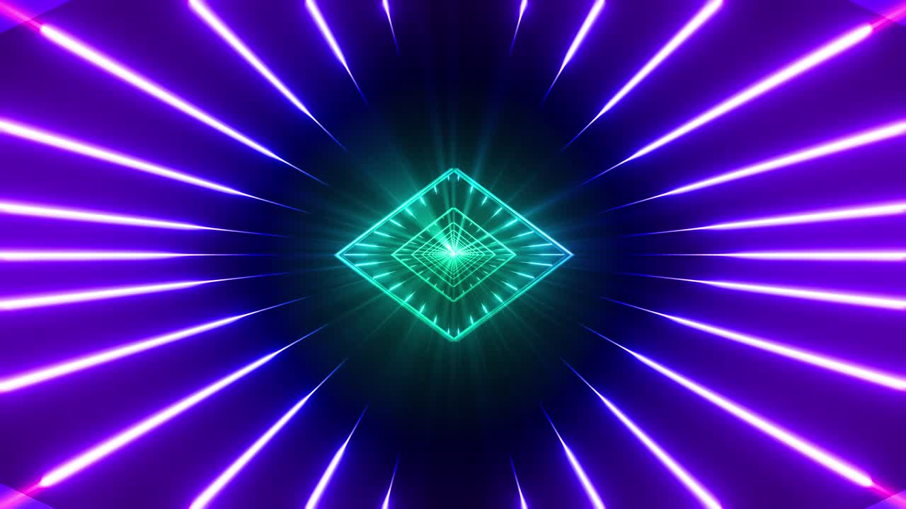 Neon Glowing Tunnel Visuals