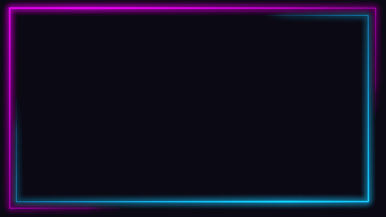 fondo sin costuras abstracto espectro de bucle de espectro azul púrpura animación luz fluorescente uv 4k línea de neón brillante modelo de caja de neón de fondo abstracto web.