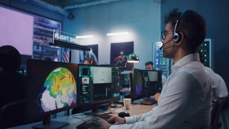 mission control team in action
