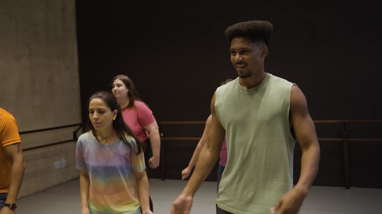 Dance lesson in studio