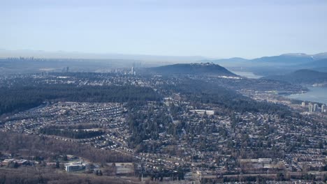 Área-Urbana-Del-Gran-Vancouver,-Coquitlam,-Port-Moody-Y-Burnaby-Aerial