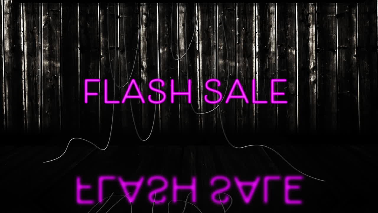 Roze neon Flash Sale tekst
