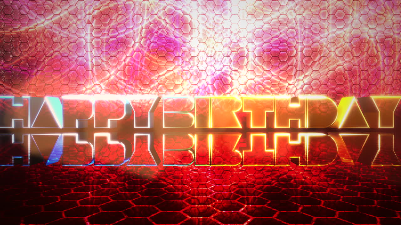 feliz cumpleaños con luz disco en el escenario