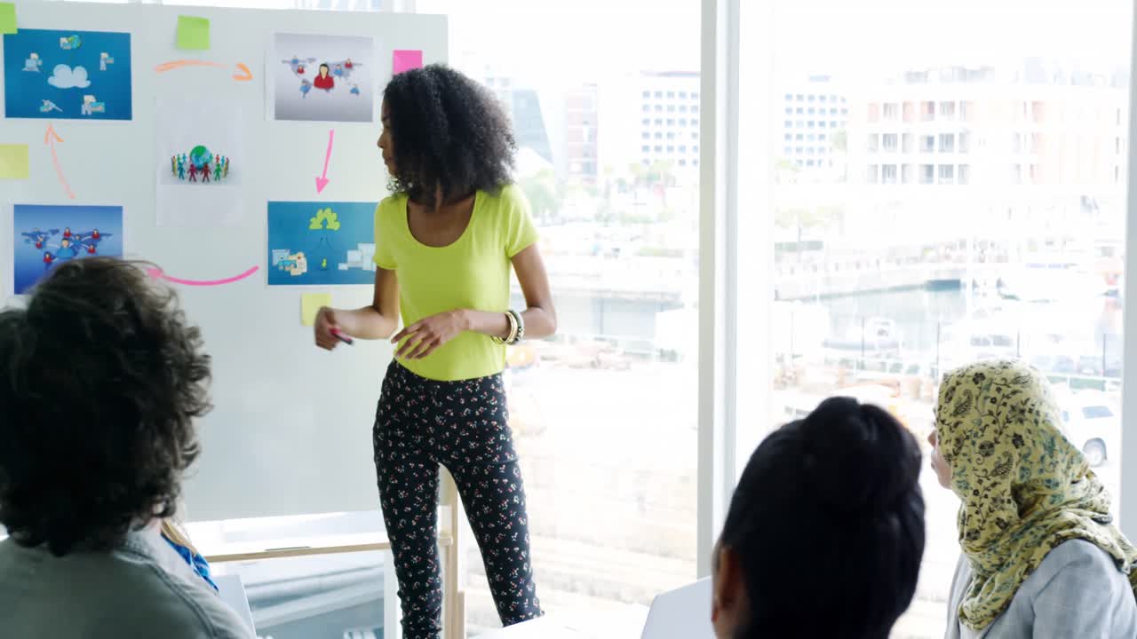 Creatives meeting in a modern office