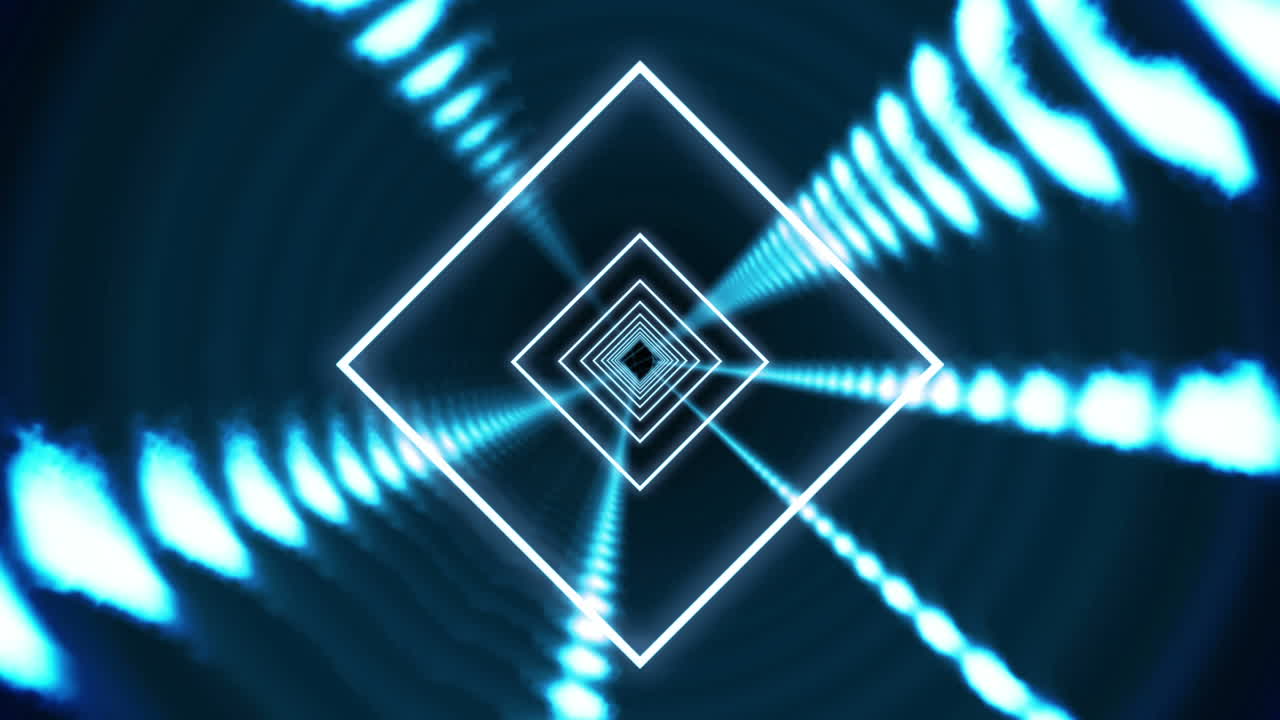 Square vortex design on black 