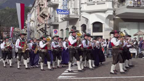 brass band reischach at the annual grape festival, meran - merano, south tyrol, italy (part 2 of 2)