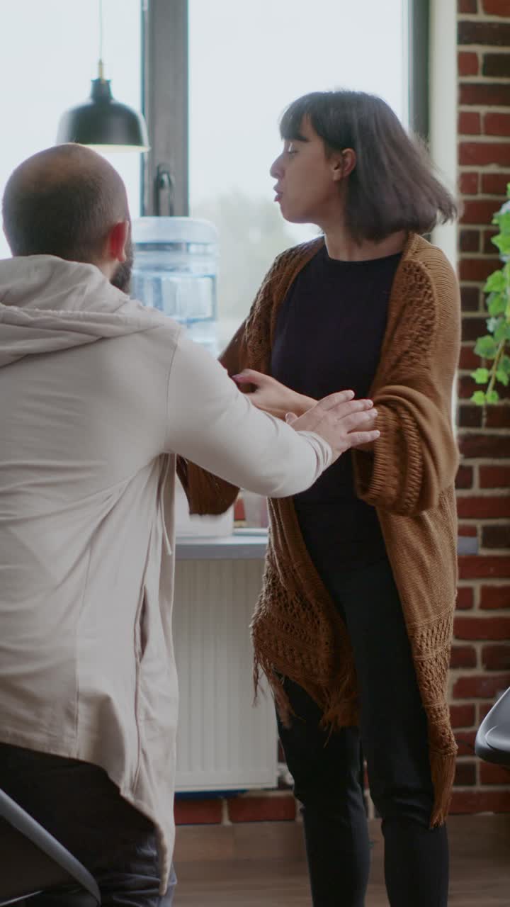 Argument between coworkers in office