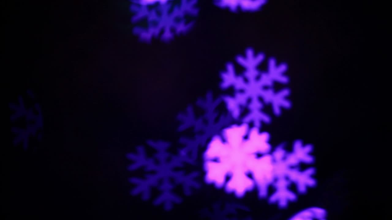 Christmas lights in the form of snowflakes