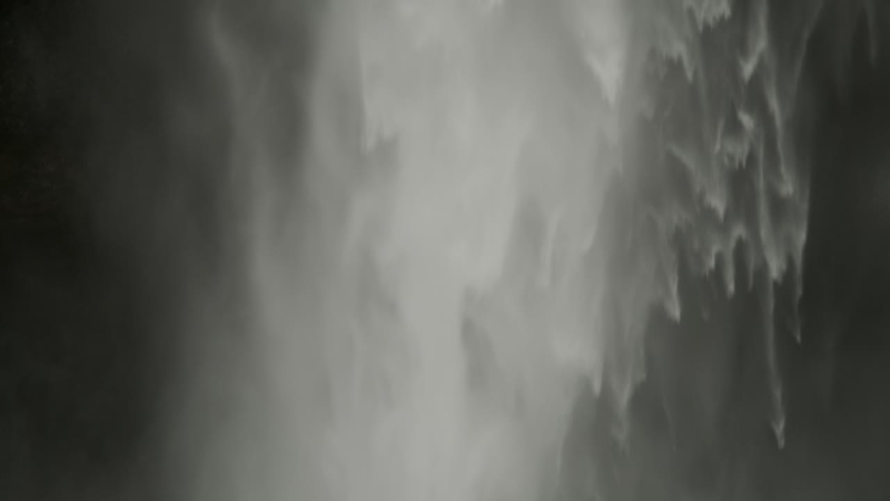 Slow-motion footage of huge waterfall in Iceland