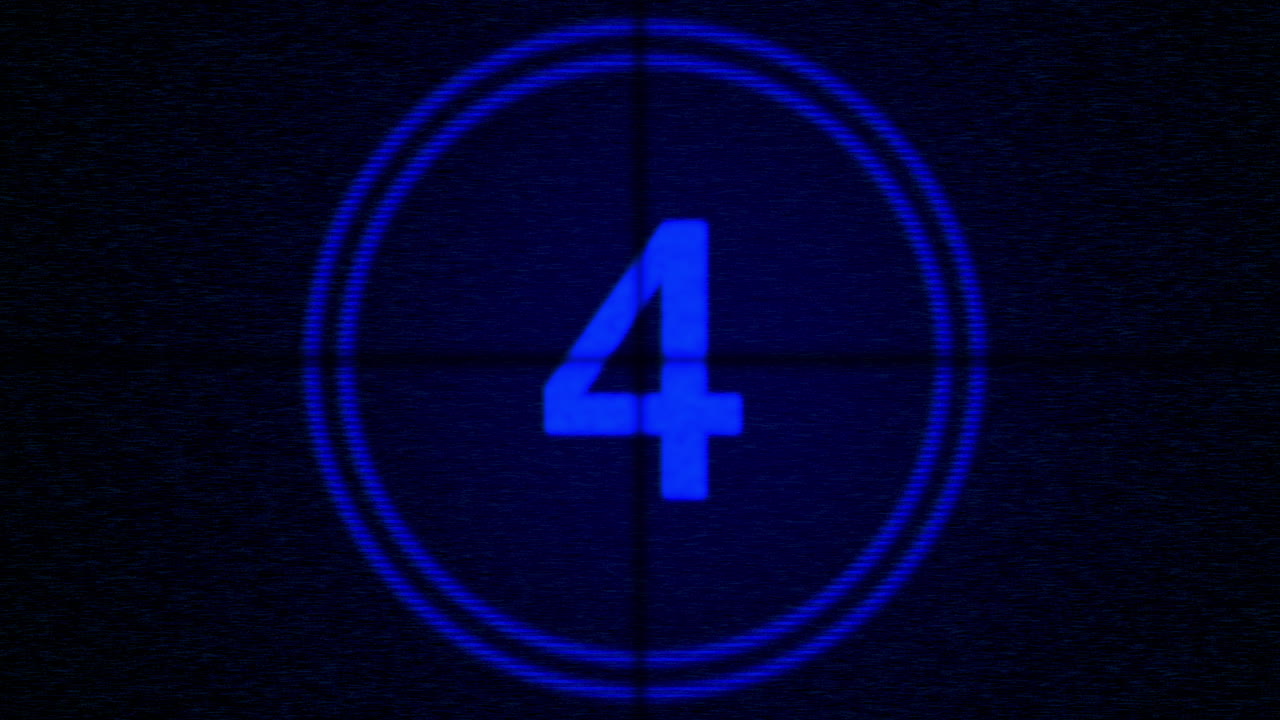 Motion retro film countdown in 80 and 90s style 6