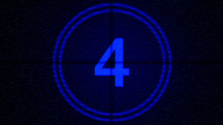 Motion retro film countdown in 80 and 90s style 6