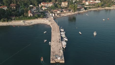 colorgraded drone footage over croatia beaches and seas