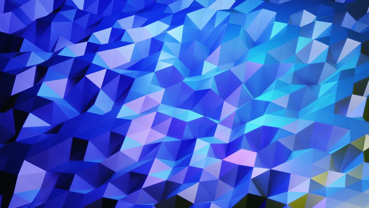 estilo creativo abstracto bajo fondo poli en 4k. ondas abstractas se mueven en superficie brillante en bucle. animación suave y sin costuras. simple geometría minimalista bg. color de gradiente azul