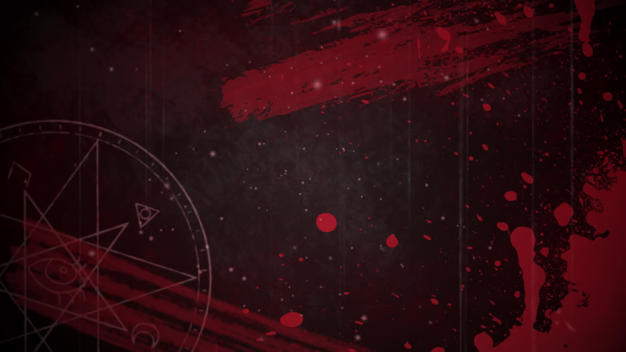 animación de manchas rojas de pintura