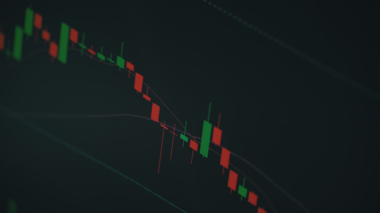 gráfico de velas de negocios para el comercio de inversiones en el mercado de valores
