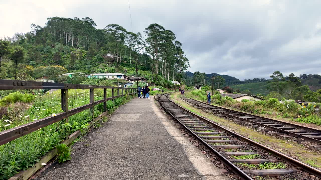 Scenic Train Tracks in Sri Lanka's Tea Country