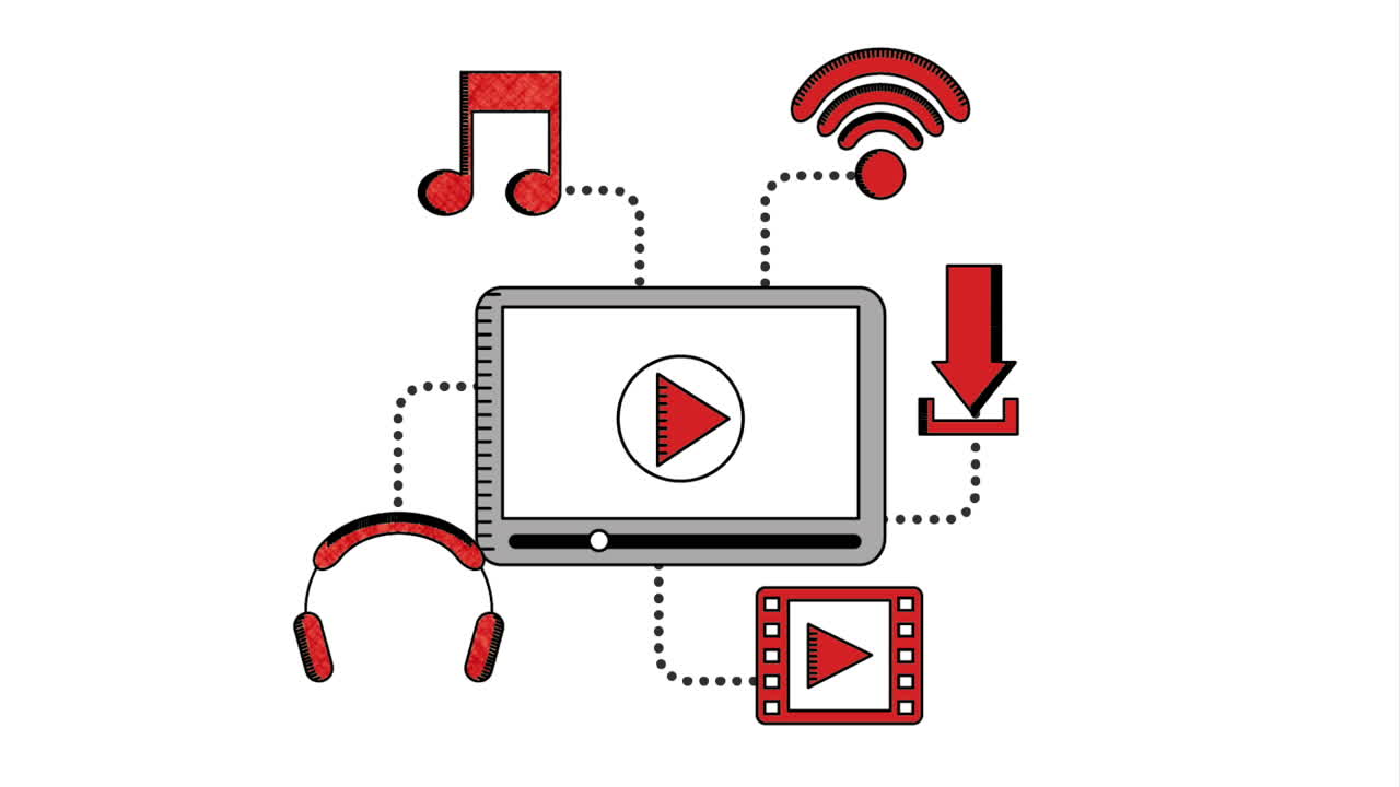 Technology icon design, Video Animation HD1080