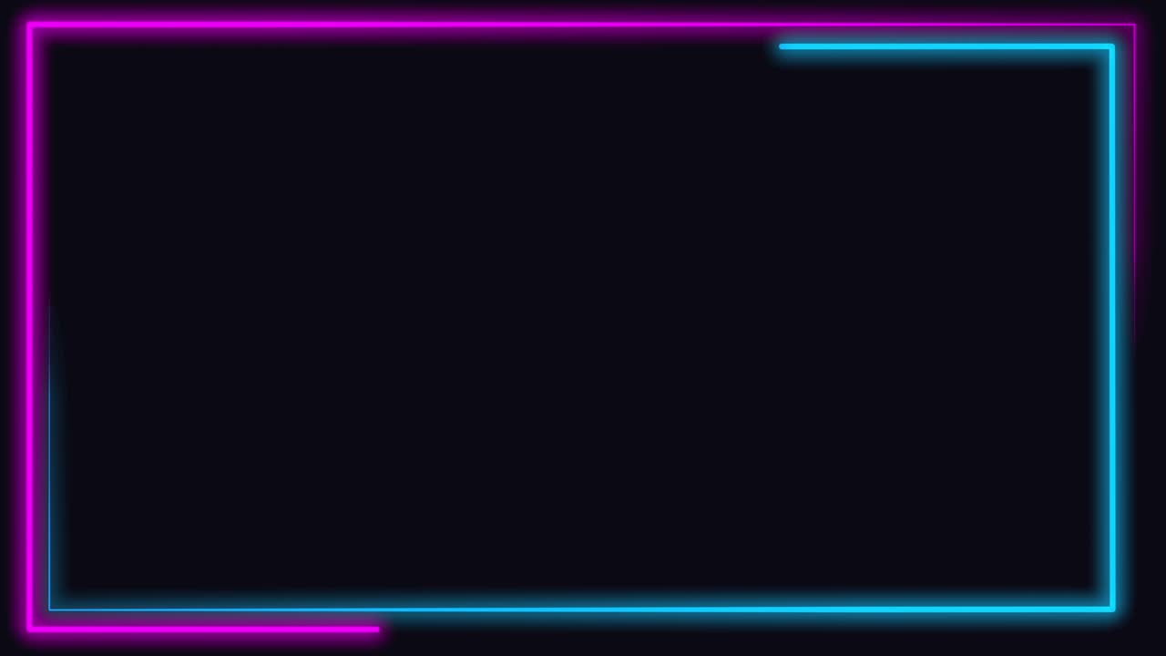 fondo sin costuras abstracto espectro de bucle de espectro azul púrpura animación luz fluorescente uv 4k línea de neón brillante modelo de caja de neón de fondo abstracto web.