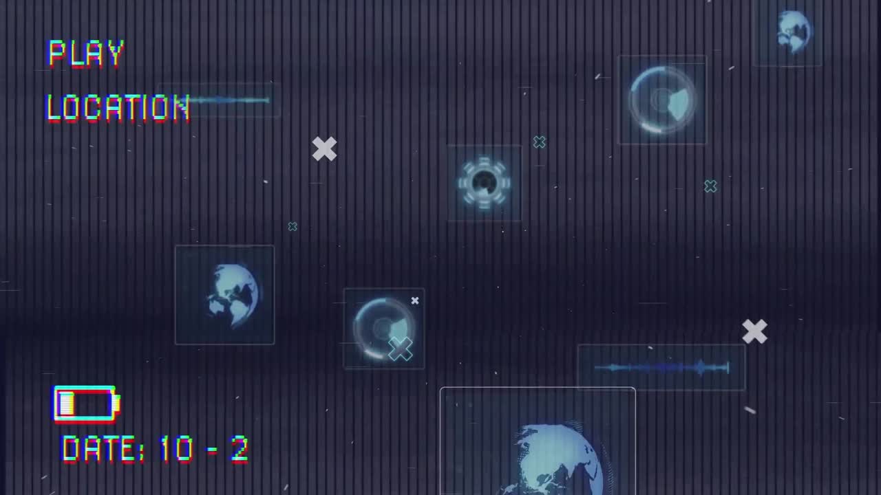 animación del escaneo del alcance y el procesamiento de datos en la interfaz