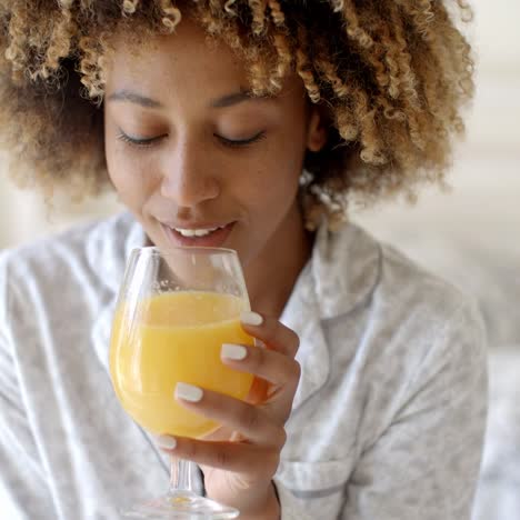 girl drinking juice