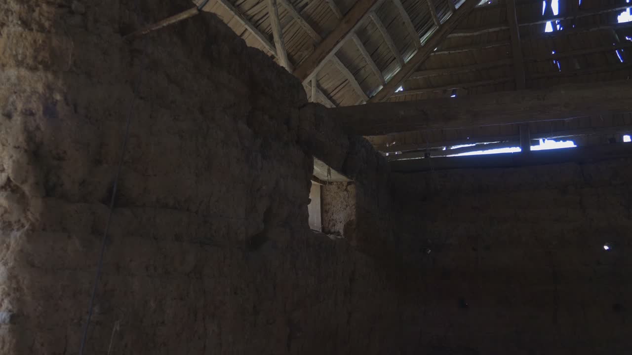 Wooden Roof Structures of an Old Clay Farm Building